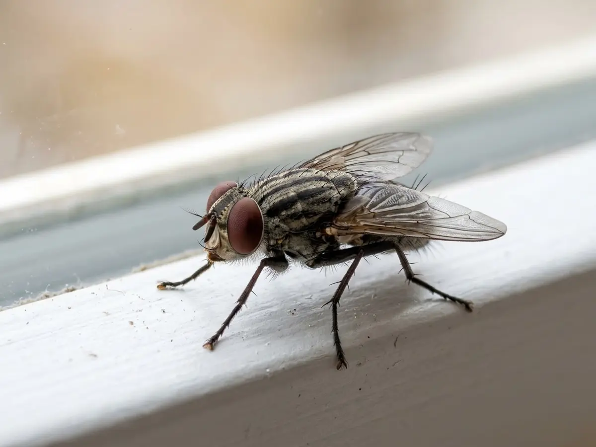 Fliegen (Musca) – Nahaufnahme