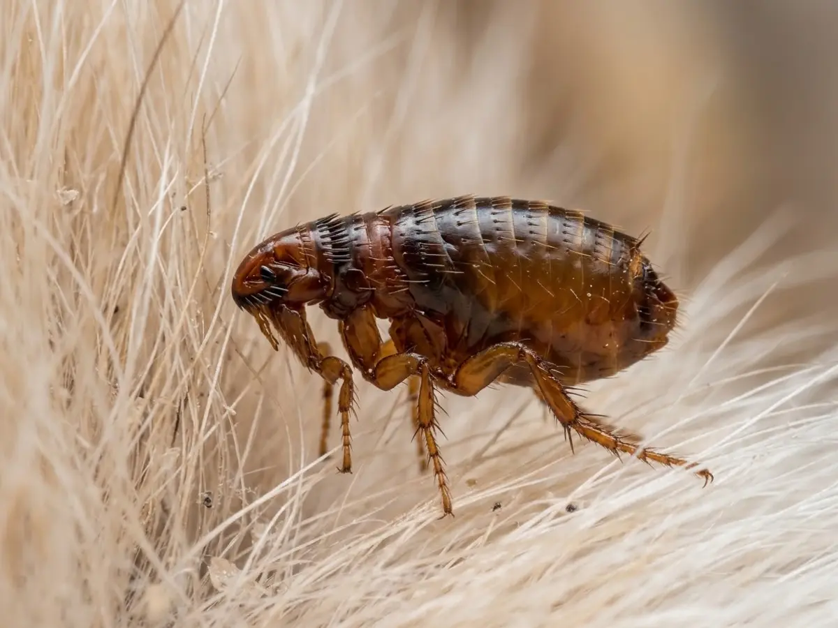 Flöhe (Ctenocephalides) – Nahaufnahme