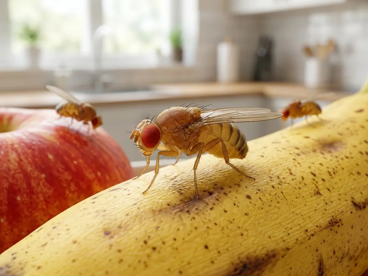 Fruchtfliegen (Drosophila) – Nahaufnahme