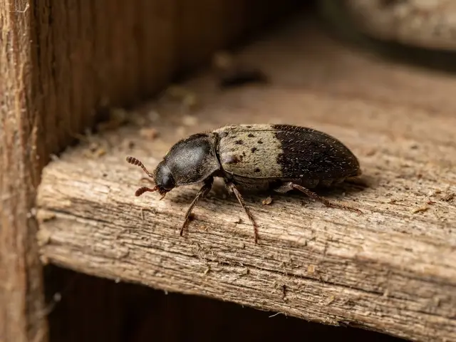 Speckkäfer (Dermestes) – Nahaufnahme