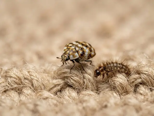 Teppichkäfer (Anthrenus) – Nahaufnahme